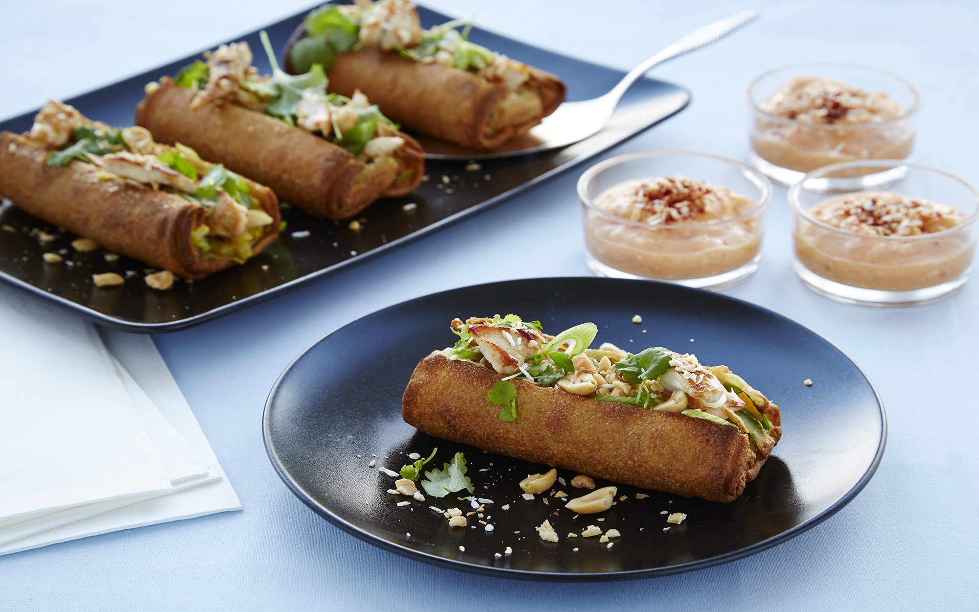 Spring Rolls Med Grøntsager Og Mangodip Foodservice Daloondk 